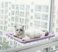 Hamac de fenêtre pour chat, mural et peu encombrant, avec ventouses puissantes, pour bronzer, observer les oiseaux et se reposer, respirant