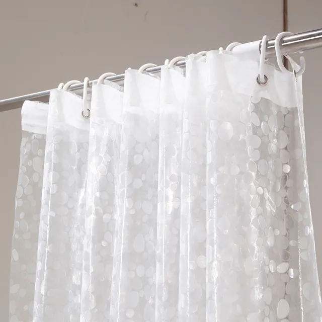 Nouveau rideau de douche transparent PEVA, tissu de protection de l'environnement, motif 3D, imperméable