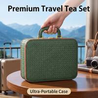 Ensemble de thé Kung Fu en titane pur à 99,9 %, haut de gamme, écologique, durable, portable, prêt à voyager, sac de transport, capacité de 300 ml, design moderne et luxueux