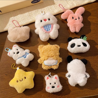 Porte-clés mini peluche mignon Kawaii, breloque de sac en peluche douce personnalisable, pendentif en peluche pour accessoire de sac cadeau