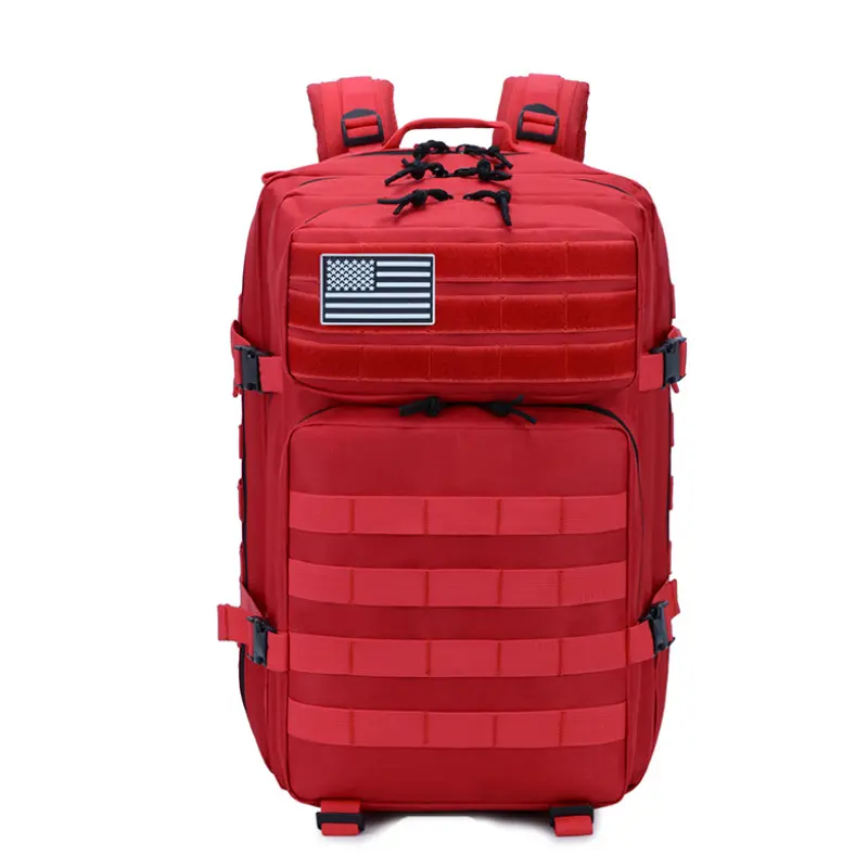 Wholesale Outdoor Hunting Sports Hiking Waterproof Bag Milita Molle Red 25L Tactical Backpack