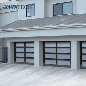 Puertas de garaje de aluminio, paneles modernos y clásicos con acabado cubierto de polvo, a la venta