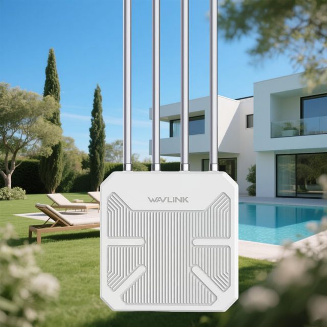 WAVLINK AX1800 Outdoor WiFi 6 Extender Long Range IP67 Outdoor Access Point Active PoE 4x8dBi Antennas WiFi Router Repeater