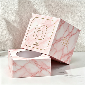 Customised Logo Candle <b>Box</b> <b>Recycled</b> Material Rigid Cardboard <b>Box</b> OEM Design CMYK Printing Art Paper Packaging <b>Box</b> for Candle Jar - Product Image 1
