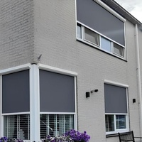 Pantallas motorizadas para patio, parasol impermeable para exteriores, persianas retráctiles con cremallera, cortinas para exteriores