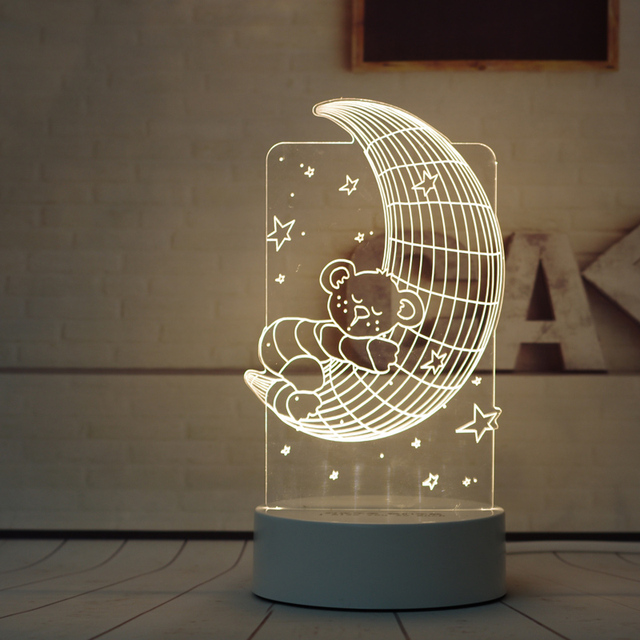Custom 3D LED Acrylic Lantern with Minimalist Novelty Design DC Powered for Valentine's Day Gift