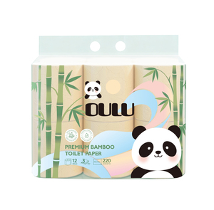 Rollo de Papel Toalla de Pulpa de Bambú Virgen 100% Ecológico, Ultra Suave, de 2 Capas, de Alta Calidad, Venta al por Mayor de Fábrica <span class=keywords><strong>OULU</strong></span> - Product Image 4