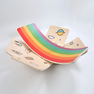 Nouveau design chaud bricolage Wobble planche d'équilibre pour enfants jouet pour planche sinueuse en bois jouer <span class=keywords><strong>pas</strong></span> <span class=keywords><strong>cher</strong></span> de haute qualité - Product Image 1