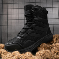 Bottes tactiques pour hommes pour l'été, l'hiver, le printemps, la randonnée et le cyclisme bottes de combat avec bout rond style Chelsea