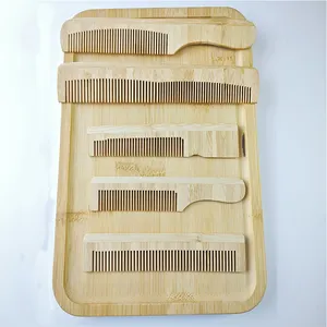 Eco Friendly Wholesale Supplier Disposable Detangler SPA Hair Long Handle Tail Pick Mirrored Kit Wooden Bamboo Comb For Women