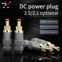 Conector DC 5.5*2.5 / 5.5*2.1, Carcasa de Cobre, Chapado en Oro, Enchufe de Alimentación de Cobre Puro, Venta al por Mayor de Fábrica OEM, Jack de 8.5MM
