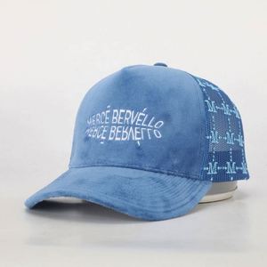 Gorra Deportiva Personalizada al por Mayor para Hombre y Mujer, Gorra Trucker de 5 Paneles con Logotipo Bordado, Gorras con Cierre a Presión de Malla, Gorra Trucker de Terciopelo - Product Image 1