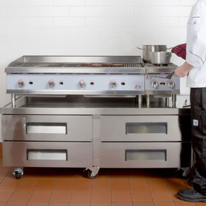 Phong Cách Mỹ 72 "Đầu Bếp Cơ Sở Tủ Lạnh 4 Ngăn Kéo Đầu Bếp Cơ Sở Truy Cập Thương Mại Ngăn Kéo Lạnh Đầu Bếp Cơ Sở Máy Làm Lạnh - Product Image 3