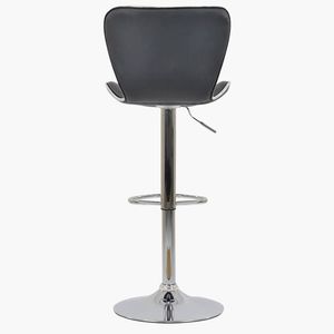 <span class=keywords><strong>Chaise</strong></span> <span class=keywords><strong>de</strong></span> <span class=keywords><strong>bar</strong></span> élégante en similicuir noir réglable en hauteur avec support en métal - Product Image 2