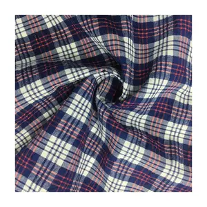 100% Katoen Plaid Garen Geverfd Katoen Flanel Shirting Stof Groothandel