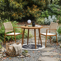 Ensemble de table et de chaises de salle à manger en rotin d'extérieur moderne Meiqi, confortable, imperméable, résistant au soleil, balcon, jardin, salon, maison, villa