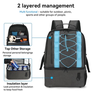 Mochila Nevera Plegable Impermeable de 26L para Hombre y Mujer, con Dos Compartimentos y Soporte Magnético para Botella de Agua de 4L - Product Image 4