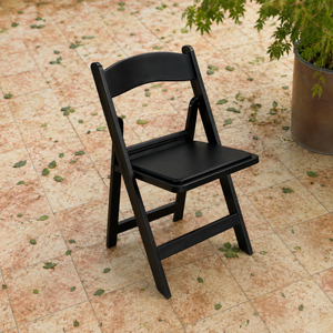 Resin <b>Stackable</b> Folding <b>Chair</b> Black Modern Outdoor Garden <b>Chair</b> Comfortable Lightweight Portable <b>Dining</b> Hotel - Product Image 1