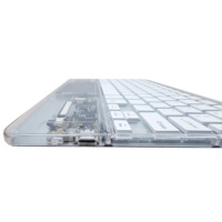 Keyboard Nirkabel Portabel dengan Touchpad dan Lampu Latar RGB Transparan, Dilengkapi Baterai Isi Ulang untuk iPad Tablet PC
