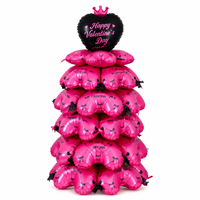 Kit de Globos de Corazón Te Amo, Árbol de Globos 3D de 80x140cm, Feliz Día de San Valentín, Globo de Aluminio para Aniversario