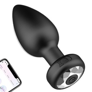 10-frequency vibration <b>remote</b> control anal <b>plug</b> mobile app <b>remote</b> control vibration anal bead tail buttock insert wholesale - Product Image 3
