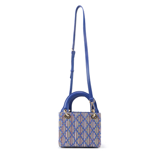Bolso de Mano Cuadrado para Mujer, Estilo Vintage 2026, Elegante, Tejido a Cuadros - Product Image 2