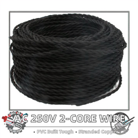 Kabel Listrik Overhead NewHope H03VV-F AC 250V VDE Konduktor Tembaga 2-inti Terpilin 18 AWG Berisolasi PVC Gulungan Terpilin