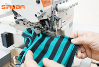 Machine à coudre industrielle Siruba 747KST 4-Thread High Speed Cylinder Bed Top Feed Overlock utilisée