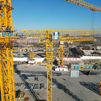 Grúa Torre plana de la parte superior de la Dh620-25T con el alcance de 85m para el engranaje y el motor de elevación pesados como componentes principales de la grúa de la base