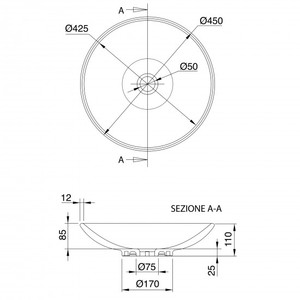 Scarabeo moderno a tazza sottile lavabo da bagno in pietra travertina ovale per uso domestico o alberghiero - Product Image 3