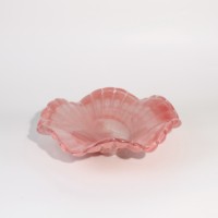 Plateau à fruits en verre à bord roulé, minimaliste et moderne, décoration artistique haut de gamme pour la maison, ornement de table basse