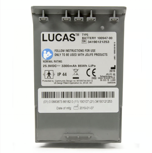 Batteria ricaricabile ai polimeri di litio Lucas 2 RHINO POWER per sistema di compressione toracica LUCAS 2/3 di Physio-Control 11576-000039 - Product Image 1