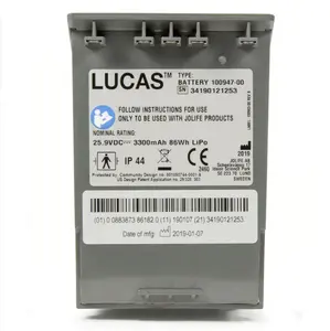 Lucas 2 RHINO POWER Batterie au lithium polymère rechargeable pour système de compression thoracique LUCAS 2/3 par Physio-Control 11576-000039