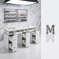 Table de manucure portable personnalisée pour salon de beauté, table de manucure pour technicien des ongles et chaise CB-M1809