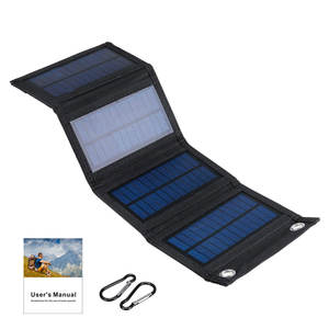 ALECTER Panneaux solaires pliables 20W 156,75 mm Portables Haute Efficacité 21% Étanche pour Voyage en Extérieur Randonnée Recharge de Téléphone Portable - Product Image 1