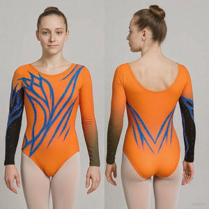 <span class=keywords><strong>Justaucorps</strong></span> de gymnastique fuchsia pour filles avec strass Body de performance personnalisé pour l'entraînement et la scène de compétition - Product Image 2