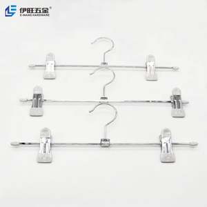 YIWANG Adjustable <b>Clothes</b> Coat Hanger Metal Pants Hanger with <b>Clips</b> - Product Image 2