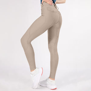 Calzoni da corsa a cavallo da donna con Design personalizzato <span class=keywords><strong>pantaloni</strong></span> equestri con impugnatura in Silicone con tasca - Product Image 4