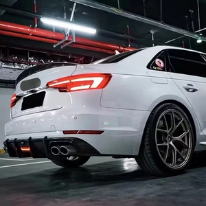 Xe A4 B9 S4 bóng đen khuếch tán sợi <span class=keywords><strong>carbon</strong></span> Mô Hình Phía Sau Bumper Lip Splitter cho Audi A4 S4 B9 2017 2018 2019 khuếch tán - Product Image 6