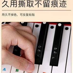 Piano <b>Key</b> Sticker 88 <b>Keys</b> Transparent Note <b>Labels</b> For Keyboard Instrument Accessories - Product Image 2