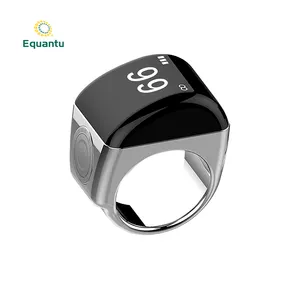 Equantu Qibla умное кольцо тасбих для мусульман Zikr, цифровое кольцо Tasbeeh, время молитвы 5, напоминание о вибрации, водонепроницаемое