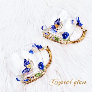Tasses à café en verre isothermes sans plomb avec logo personnalisé, cadeaux uniques pour femmes, mamans, motif floral, cadeaux de la Saint-Valentin, cadeaux d'anniversaire - Product Image 2
