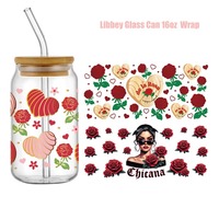 Transferts DTF personnalisés pour tasses Princess Valentine 16oz, Transferts DTF UV pour tasses, Transferts DTF UV pour tasses et couvercles, Dessins animés