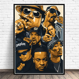 โปสเตอร์และภาพพิมพ์ฮิปฮอป 2PAC ตำนานร็อคสตาร์ ภาพวาดฮิปฮอปต้นฉบับ - Product Image 2