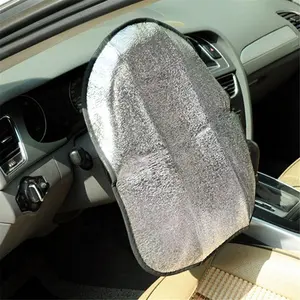 Aluminum Foil Double Thicken Car Steering Wheel cover Sun Shade Cover Sunshade
