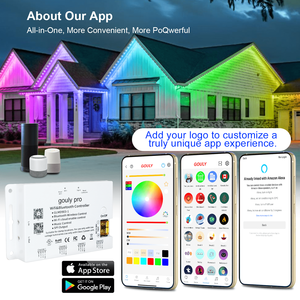 Luces de píxeles <span class=keywords><strong>LED</strong></span> permanentes para exteriores Gouly RGBW 48V con pista de aluminio IP68 impermeable 3000K blanco cálido para decoración navideña - Product Image 5