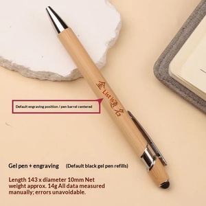Ensemble de stylos à bille en bambou personnalisés avec écran tactile Maggi, pointe de 1,0 mm, <span class=keywords><strong>impression</strong></span> de logo pour la publicité, cadeaux d'affaires - Product Image 4