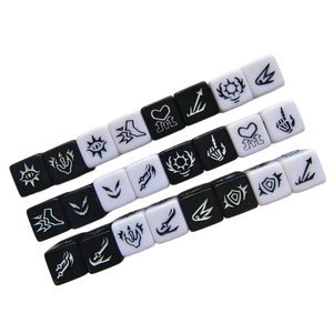 Набор игральных кубиков MTG D6 16 мм с плюсом и минусом для настольных ролевых игр, пластиковые кубики D20 с цифрами, 64 шт. в комплекте - Product Image 3