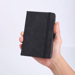 Carnet à couverture rigide en cuir PU avec logo personnalisé imprimé UV, poches doublées cousues, papier épais, 100 feuilles, écriture facile, cadeau promotionnel - Product Image 1