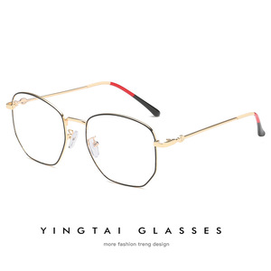 YingTai Glasses Irregular <b>Metal</b> Eyeglasses <b>Frames</b> Full <b>Frame</b> Anti Blue Light Protection Unisex Plano Lenses - Product Image 1